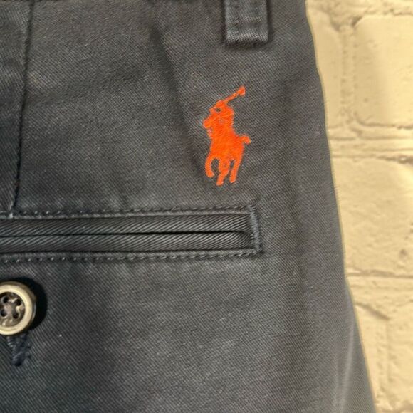 Vintage Polo by Ralph Lauren Preston Pant size 31/30 100% Cotton Navy Blue - Picture 4 of 10